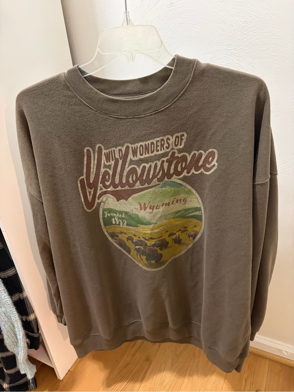 State of Mind Brown Yellowstone Graphic Crewneck Sweatshirt